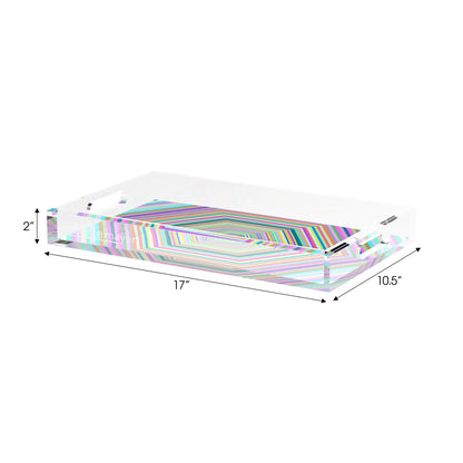 Hex Dylan 17X10.5 Acrylic Tray - nicolettemayer.com
