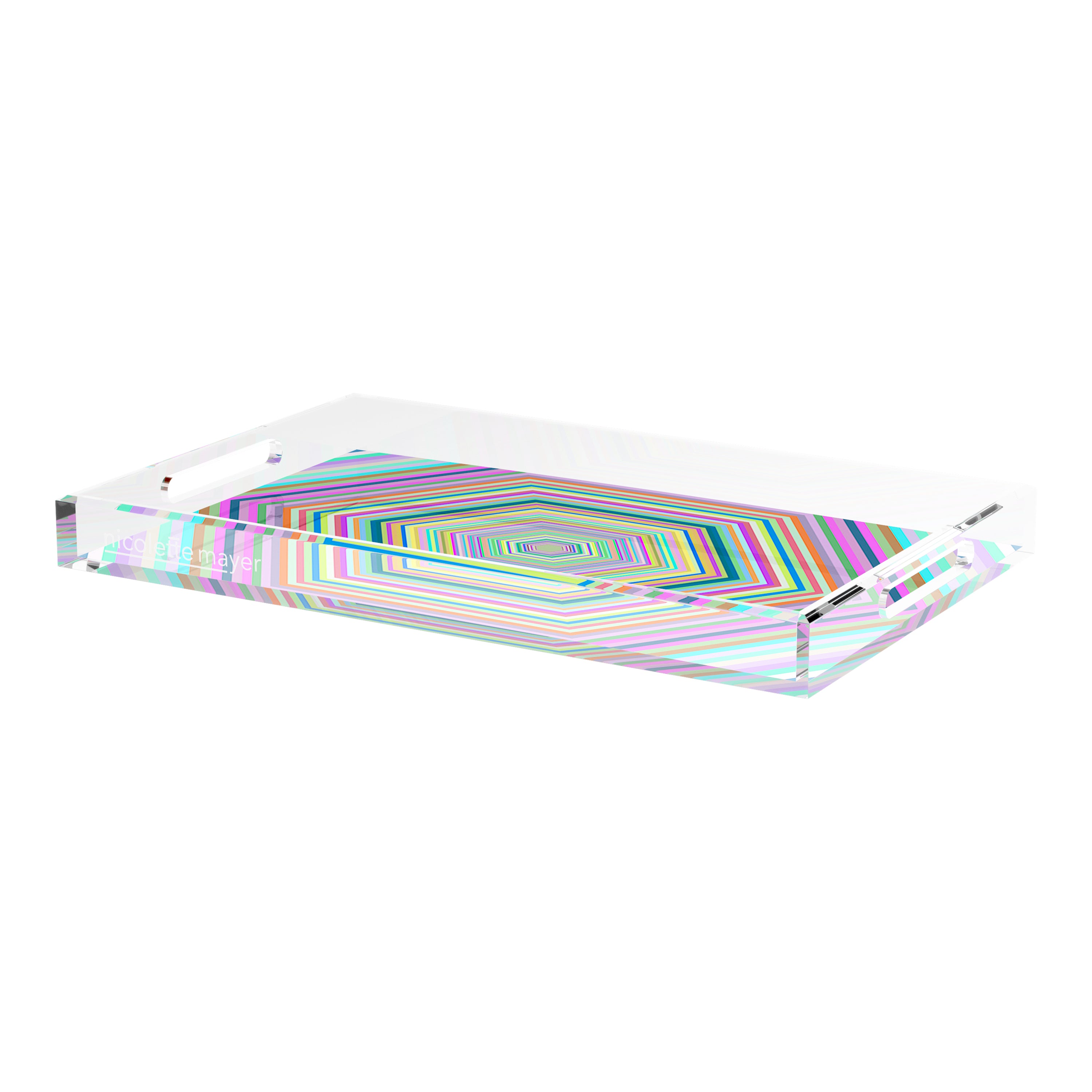 Hex Dylan 22.5X14.5 Acrylic Tray - nicolettemayer.com
