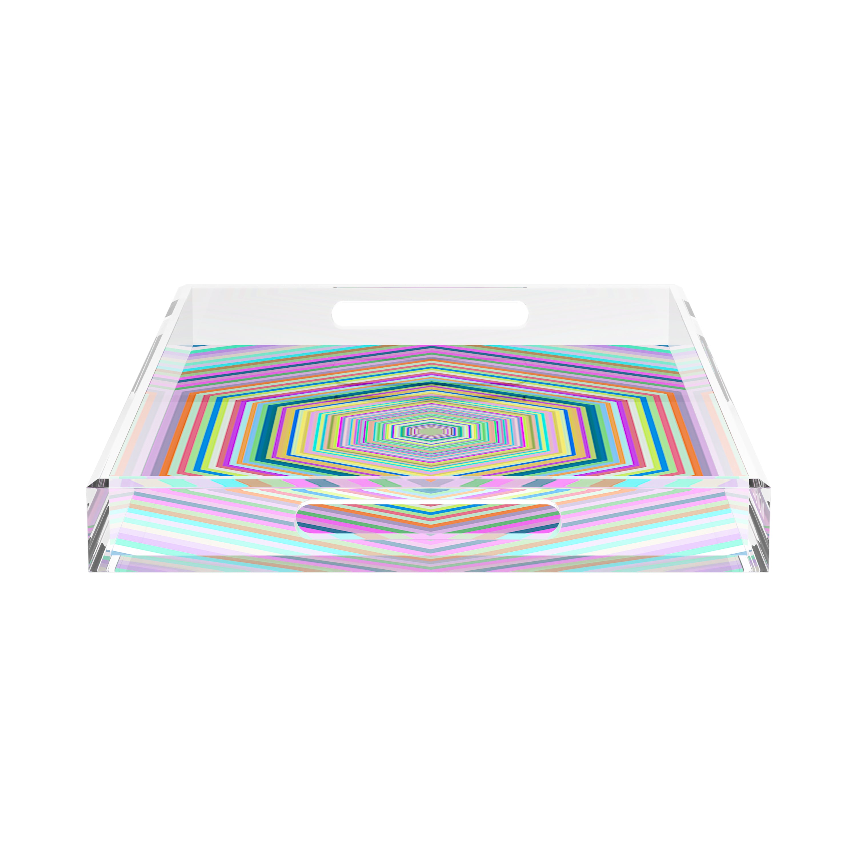 Hex Dylan 22.5X14.5 Acrylic Tray - nicolettemayer.com

