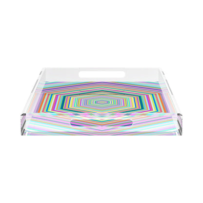 Hex Dylan 22.5X14.5 Acrylic Tray - nicolettemayer.com
