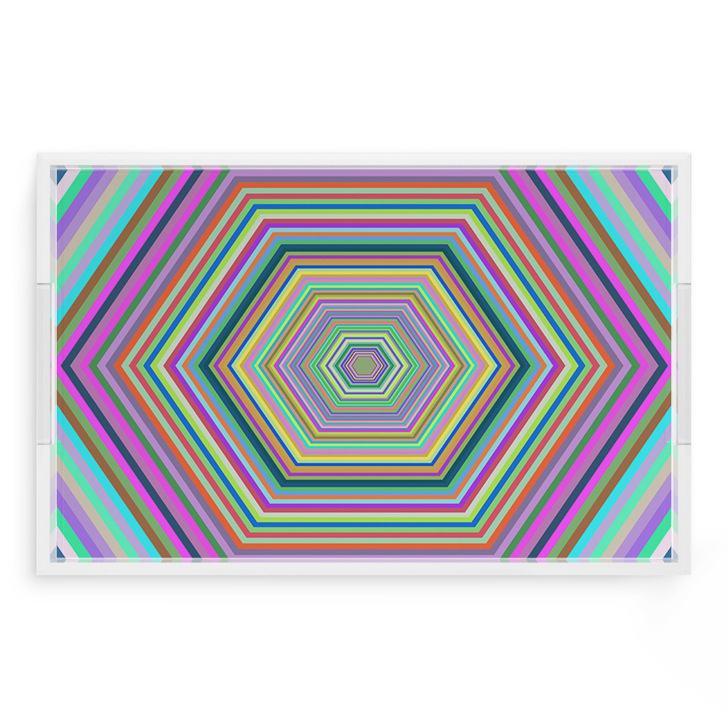 Hex Dylan 22.5X14.5 Acrylic Tray - nicolettemayer.com
