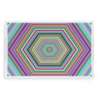 Hex Dylan 22.5X14.5 Acrylic Tray - nicolettemayer.com
