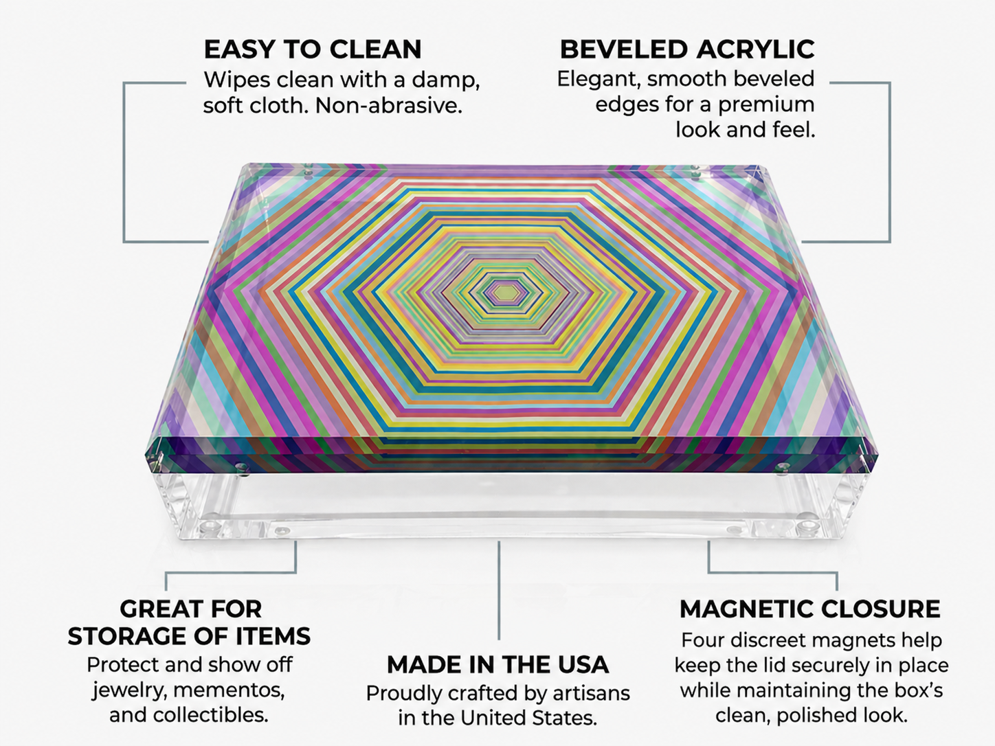 Hex Dylan Acrylic Box - nicolettemayer.com