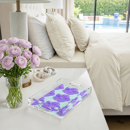 Hibiscus Wander 12.5X7.75 Acrylic Tray - nicolettemayer.com
