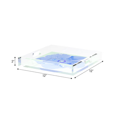 Hibiscus Clematis 12X12 Acrylic Tray - nicolettemayer.com
