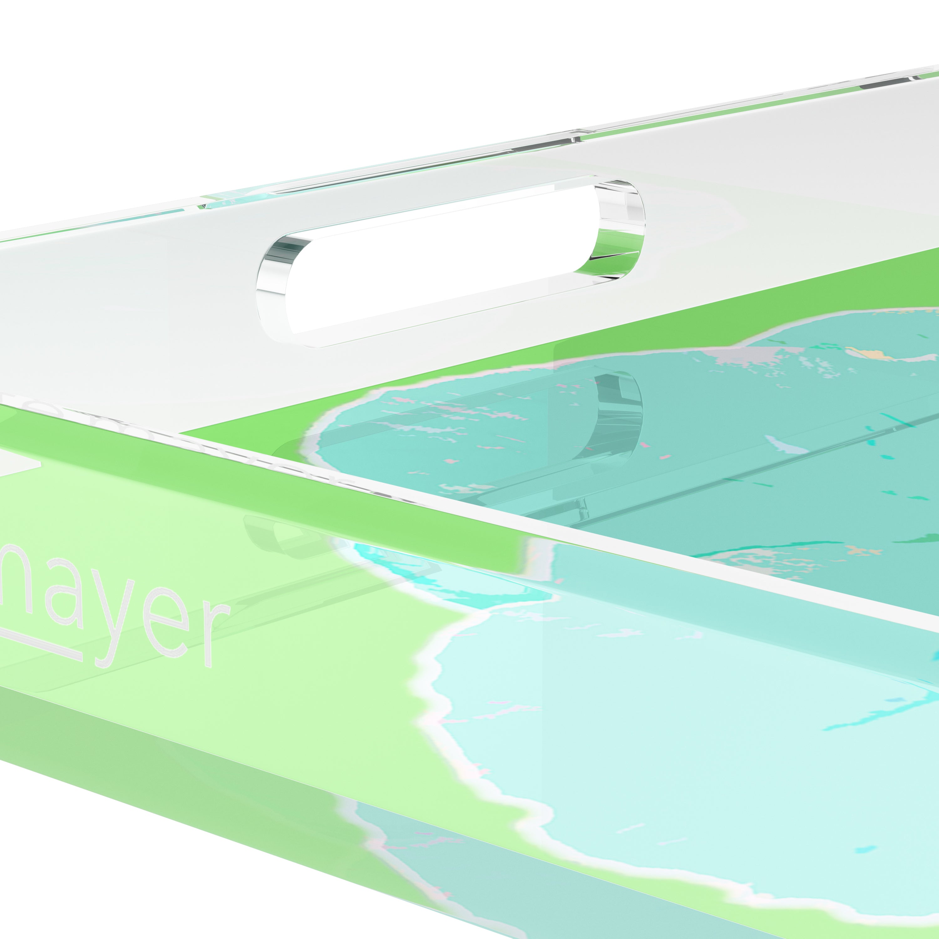 Hibiscus Colony 12X12 Acrylic Tray - nicolettemayer.com
