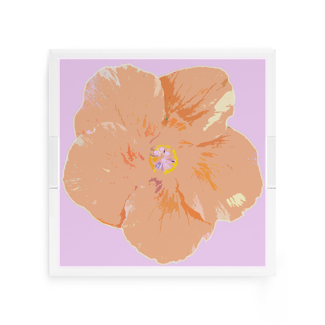 Hibiscus Lilac 12X12 Acrylic Tray - nicolettemayer.com

