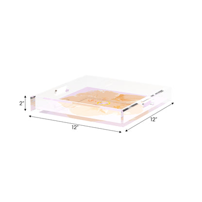 Hibiscus Lilac 12X12 Acrylic Tray - nicolettemayer.com
