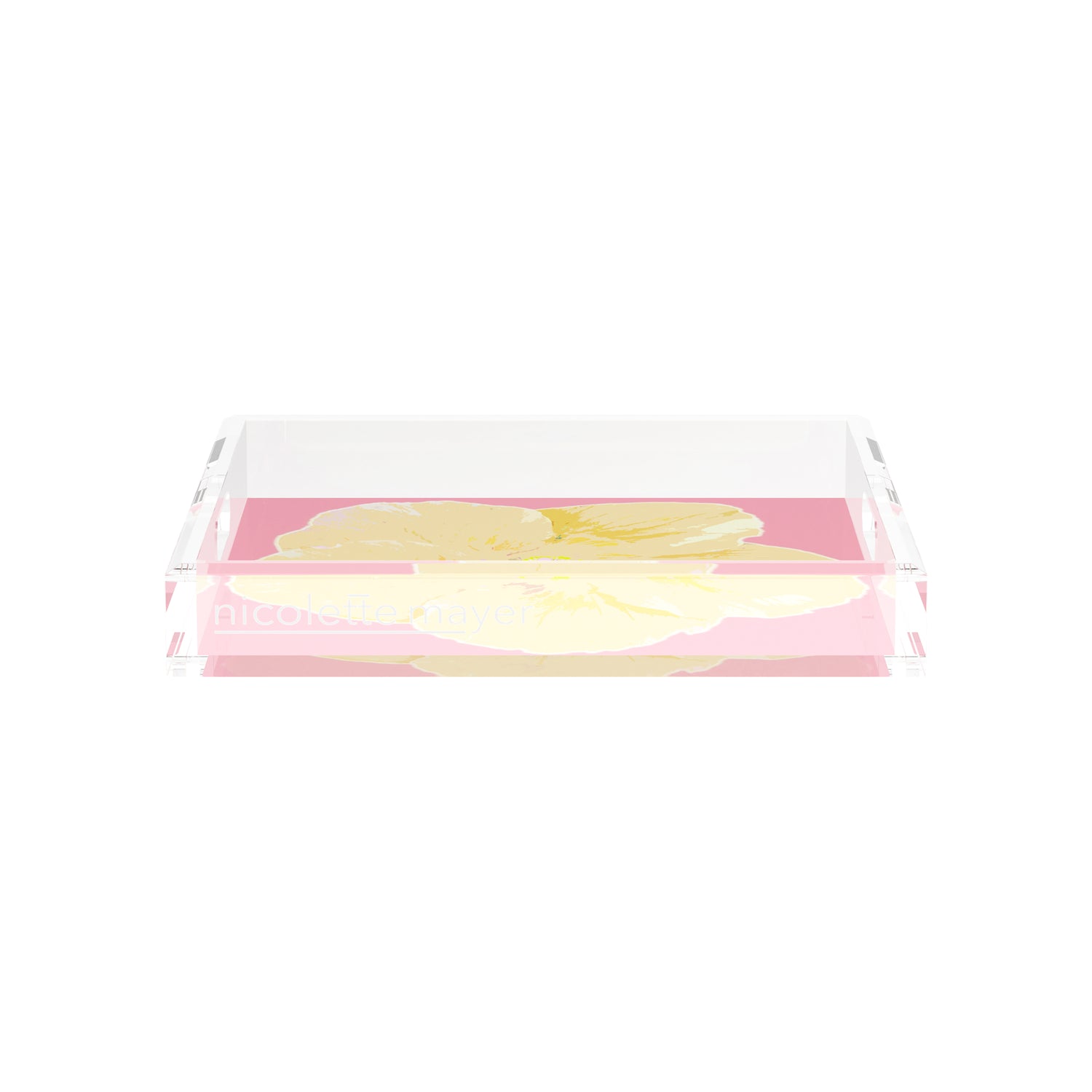 Hibiscus Pink 12X12 Acrylic Tray - nicolettemayer.com
