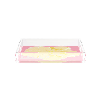 Hibiscus Pink 12X12 Acrylic Tray - nicolettemayer.com
