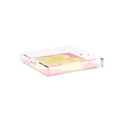 Hibiscus Pink 12X12 Acrylic Tray - nicolettemayer.com
