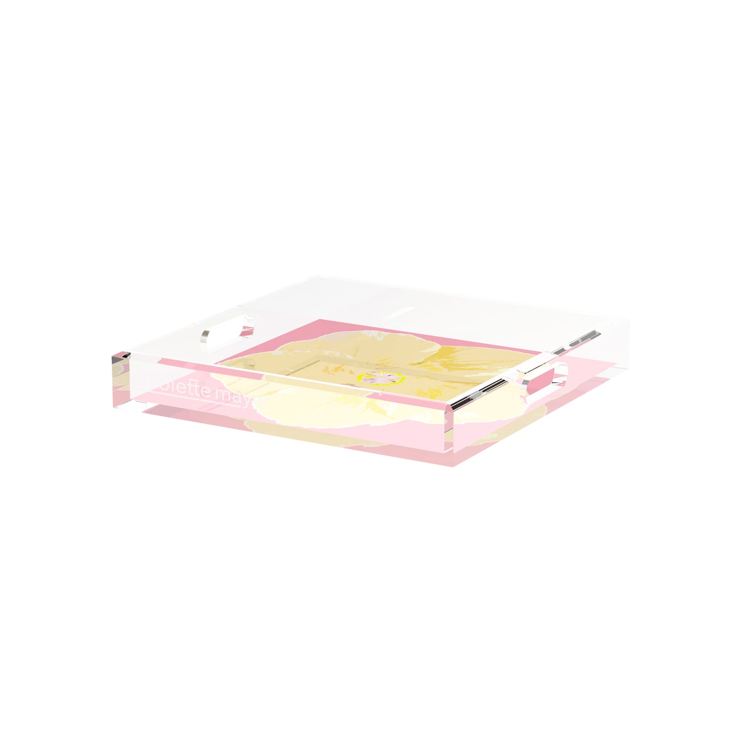 Hibiscus Pink 12X12 Acrylic Tray - nicolettemayer.com
