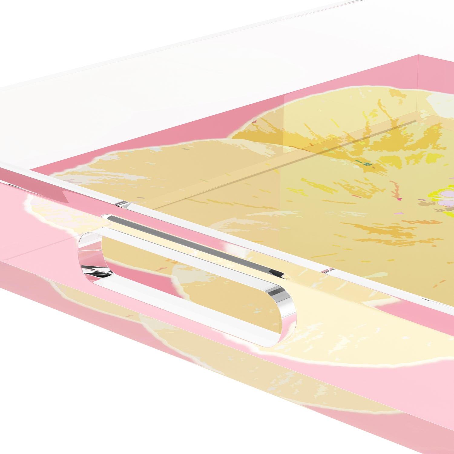 Hibiscus Pink 12X12 Acrylic Tray - nicolettemayer.com
