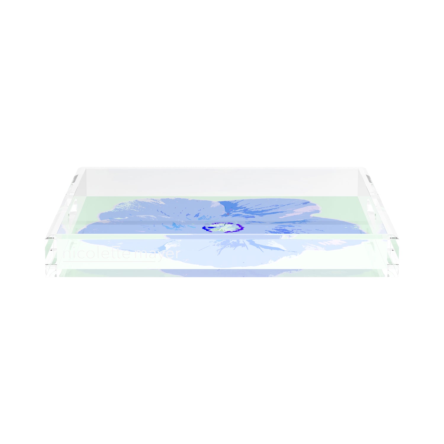 Hibiscus Clematis 15X15 Acrylic Tray - nicolettemayer.com
