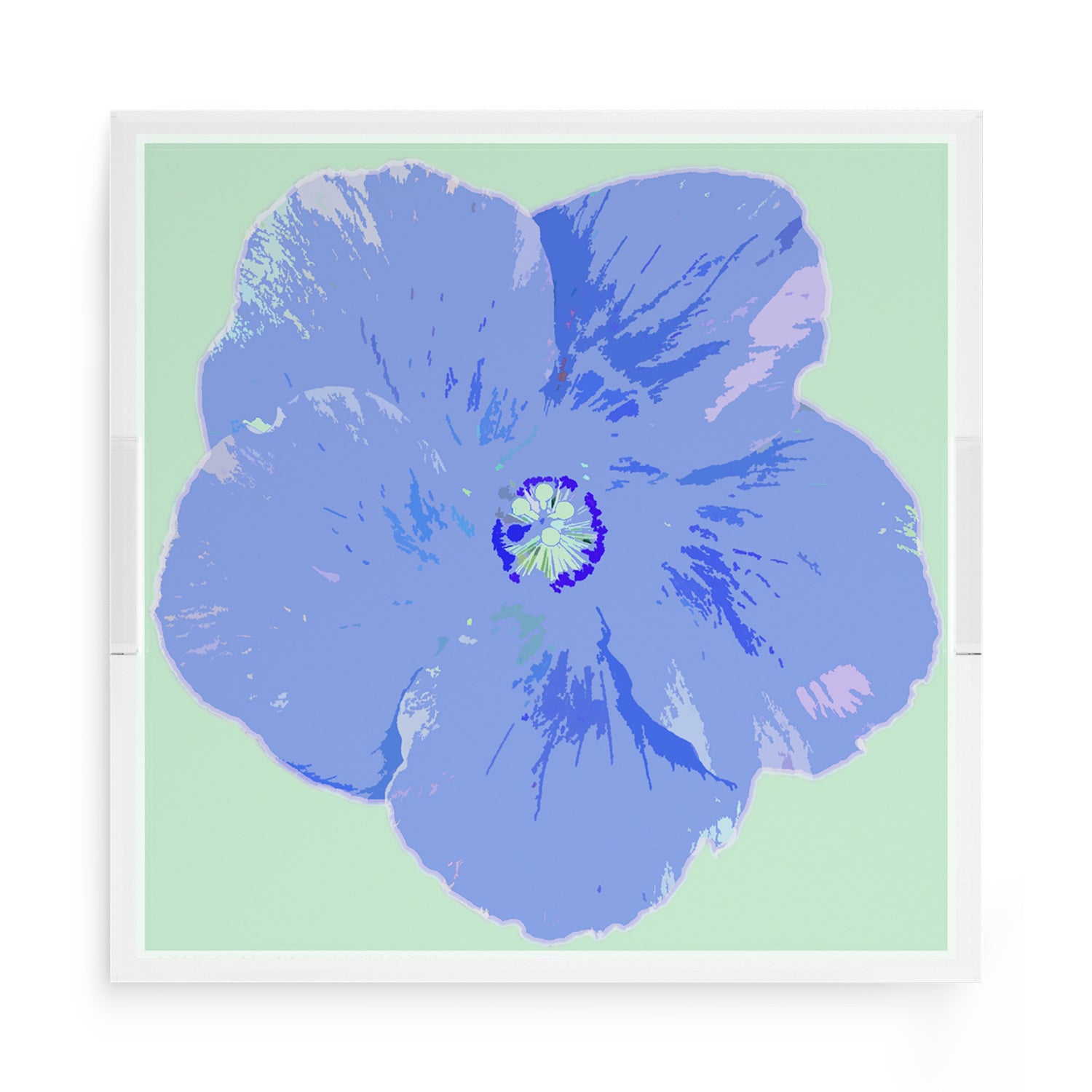 Hibiscus Clematis 15X15 Acrylic Tray - nicolettemayer.com
