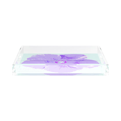Hibiscus Wander 15X15 Acrylic Tray - nicolettemayer.com
