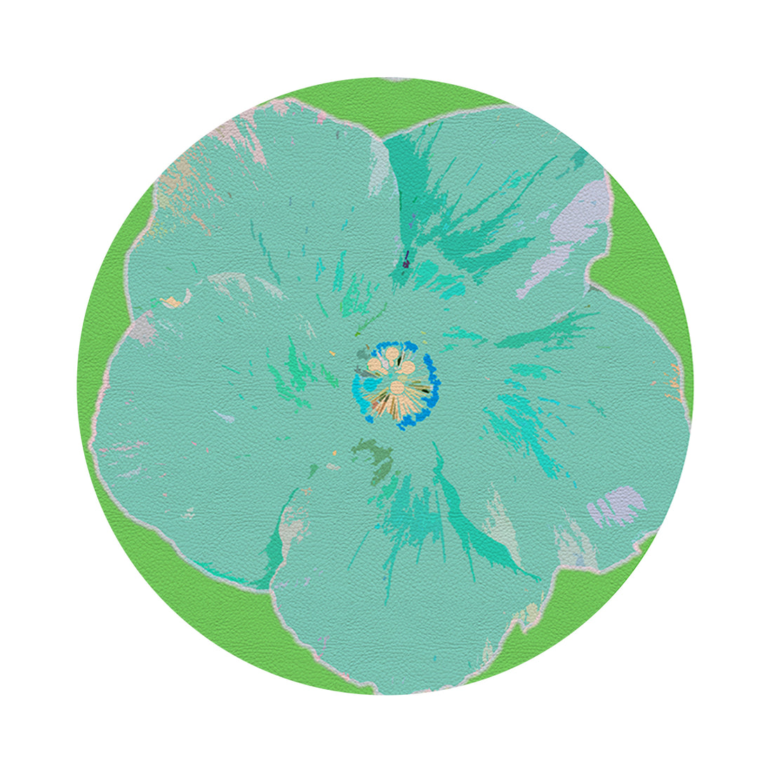 Hibiscus Colony 16 Round Pebble Placemat Set of 4 - nicolettemayer.com