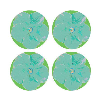 Hibiscus Colony 16&quot; Round Pebble Placemats, Set of 4 - nicolettemayer.com
