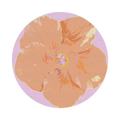 Hibiscus Lilac 16&quot; Round Pebble Placemats, Set of 4 - nicolettemayer.com
