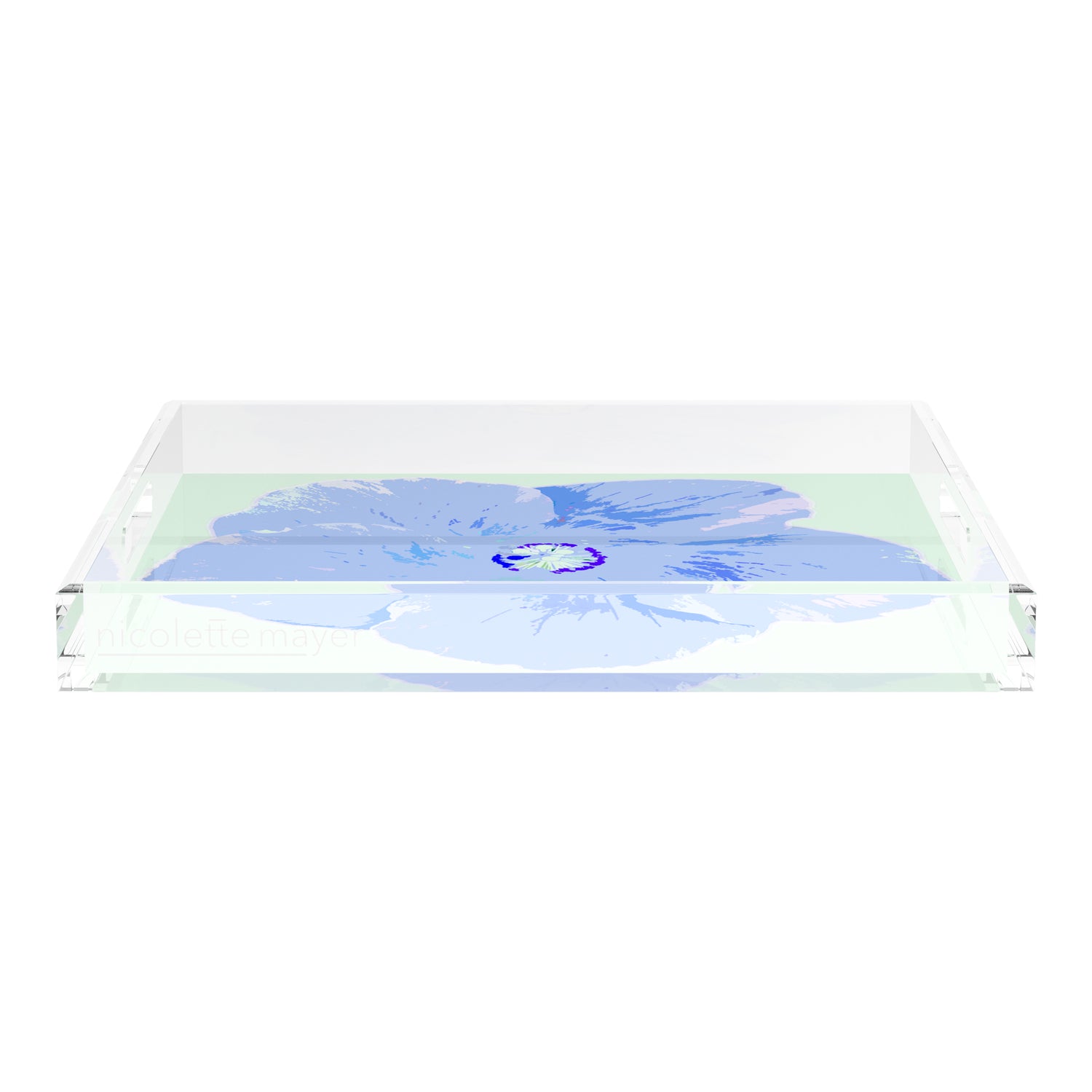 Hibiscus Clematis 18X18 Acrylic Tray - nicolettemayer.com
