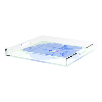 Hibiscus Clematis 18X18 Acrylic Tray - nicolettemayer.com
