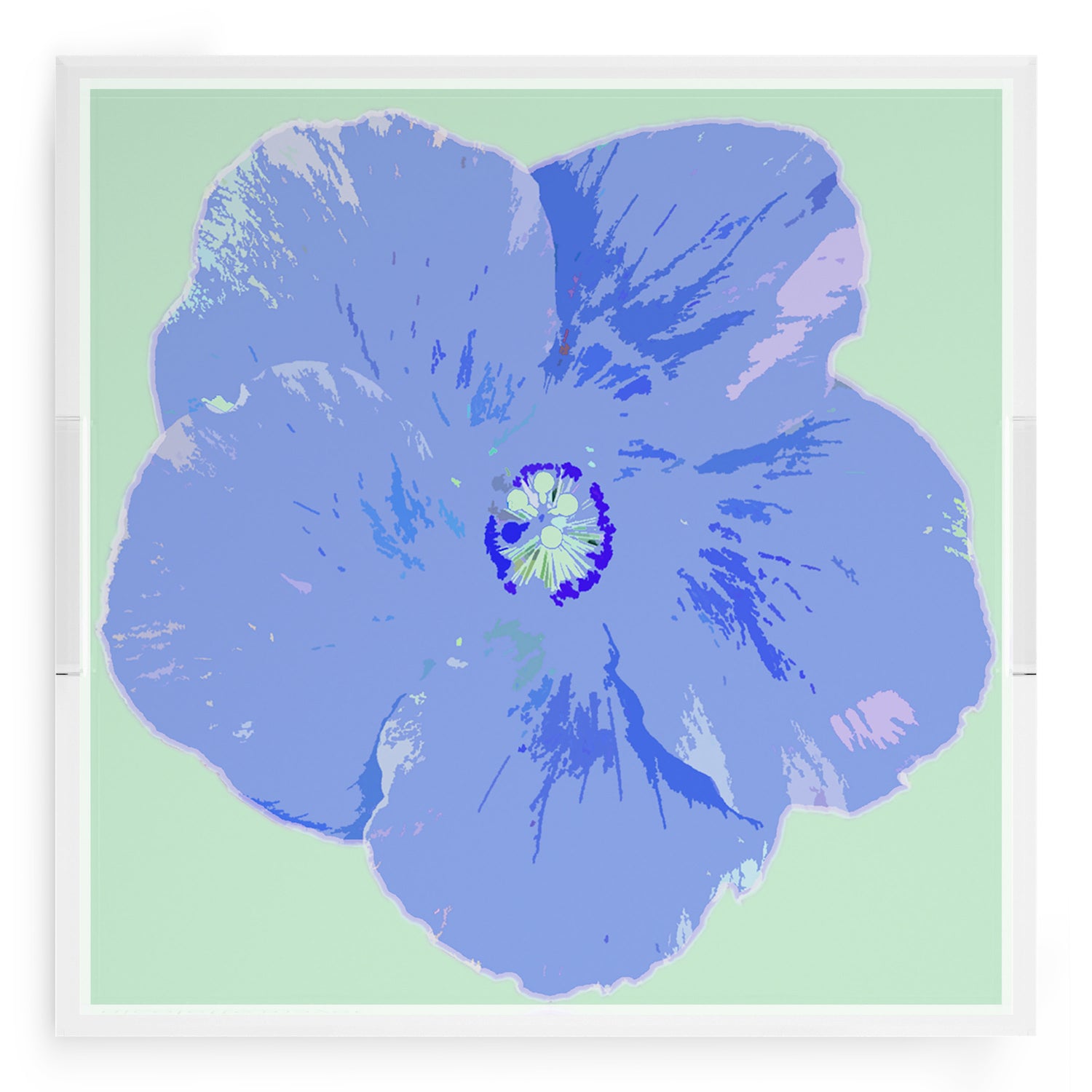 Hibiscus Clematis 18X18 Acrylic Tray - nicolettemayer.com
