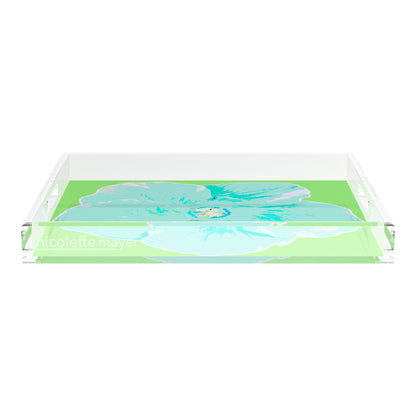 Hibiscus Colony 18X18 Acrylic Tray - nicolettemayer.com
