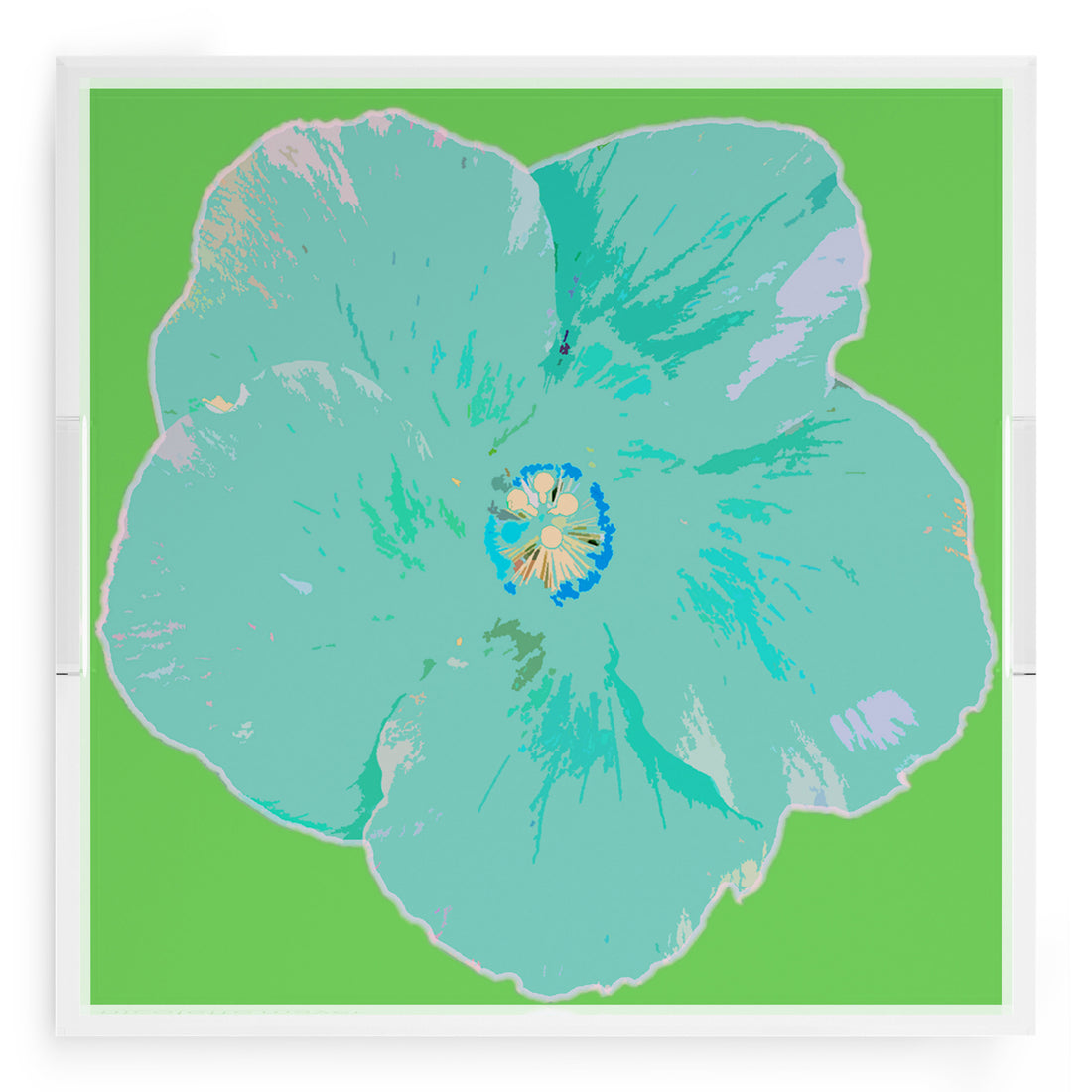 Hibiscus Colony 18X18 Acrylic Tray - nicolettemayer.com
