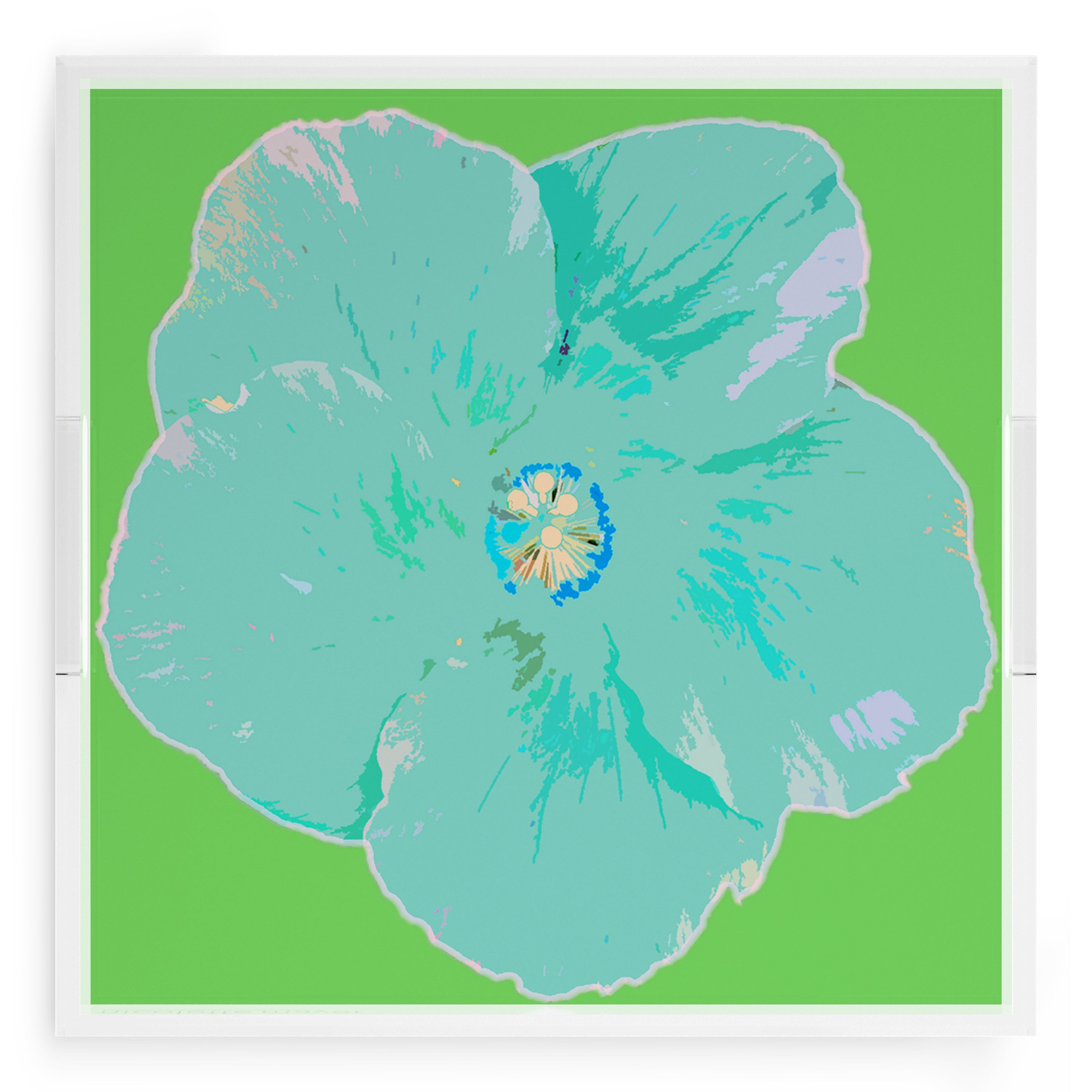 Hibiscus Colony 18X18 Acrylic Tray - nicolettemayer.com
