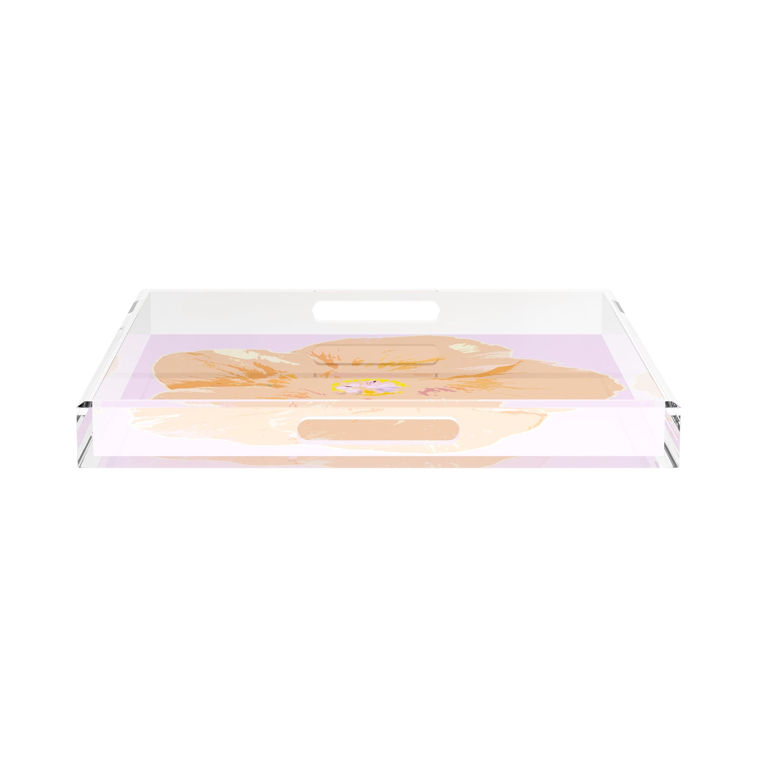 Hibiscus Lilac 18X18 Acrylic Tray - nicolettemayer.com
