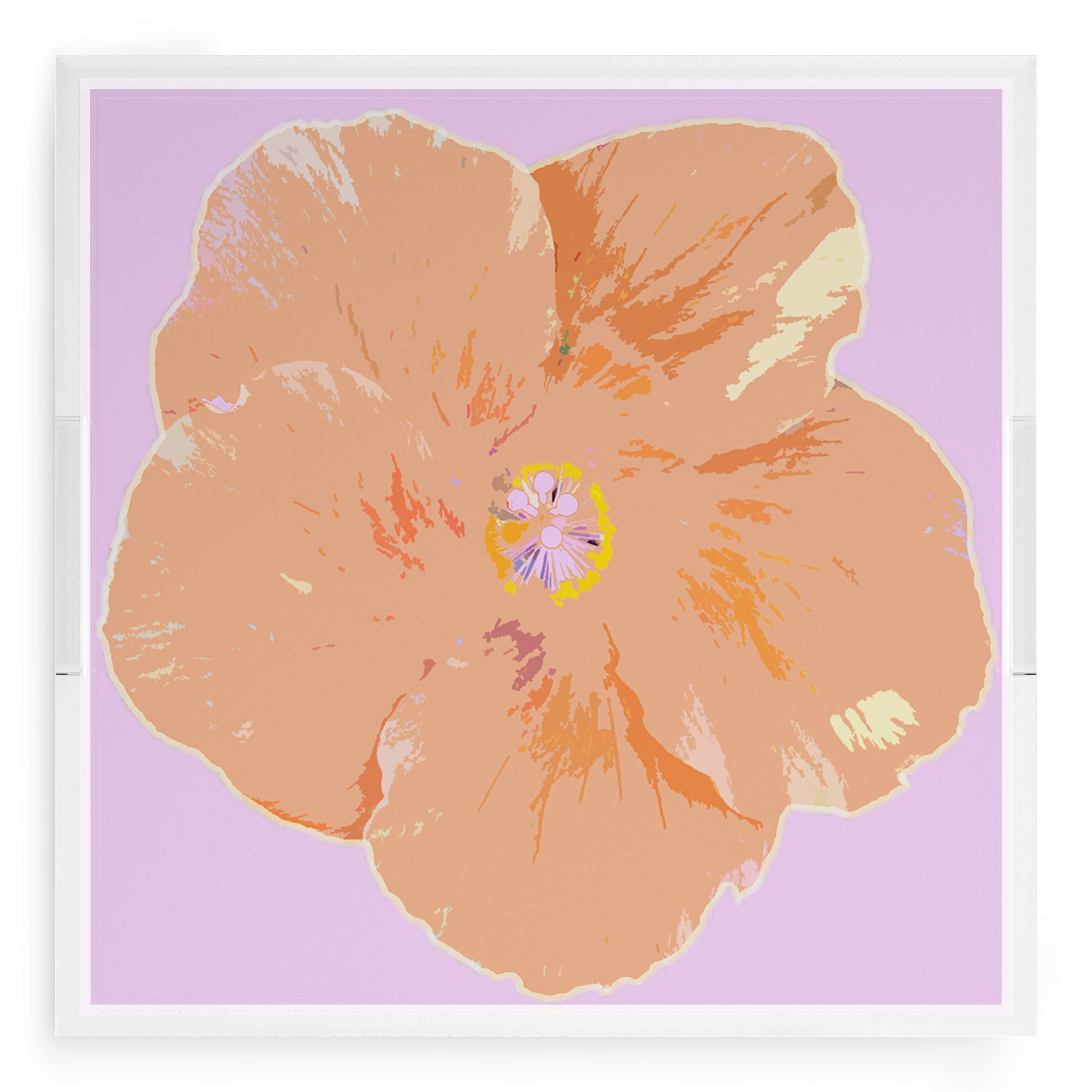 Hibiscus Lilac 18X18 Acrylic Tray - nicolettemayer.com
