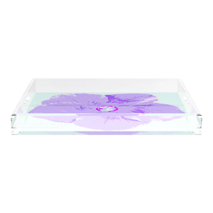 Hibiscus Wander 18X18 Acrylic Tray - nicolettemayer.com

