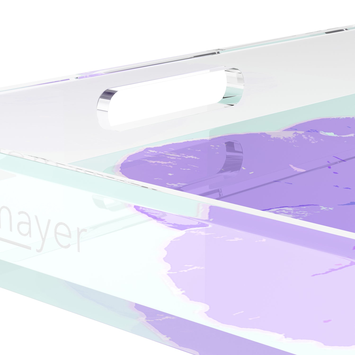 Hibiscus Wander 18X18 Acrylic Tray - nicolettemayer.com
