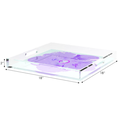 Hibiscus Wander 18X18 Acrylic Tray - nicolettemayer.com
