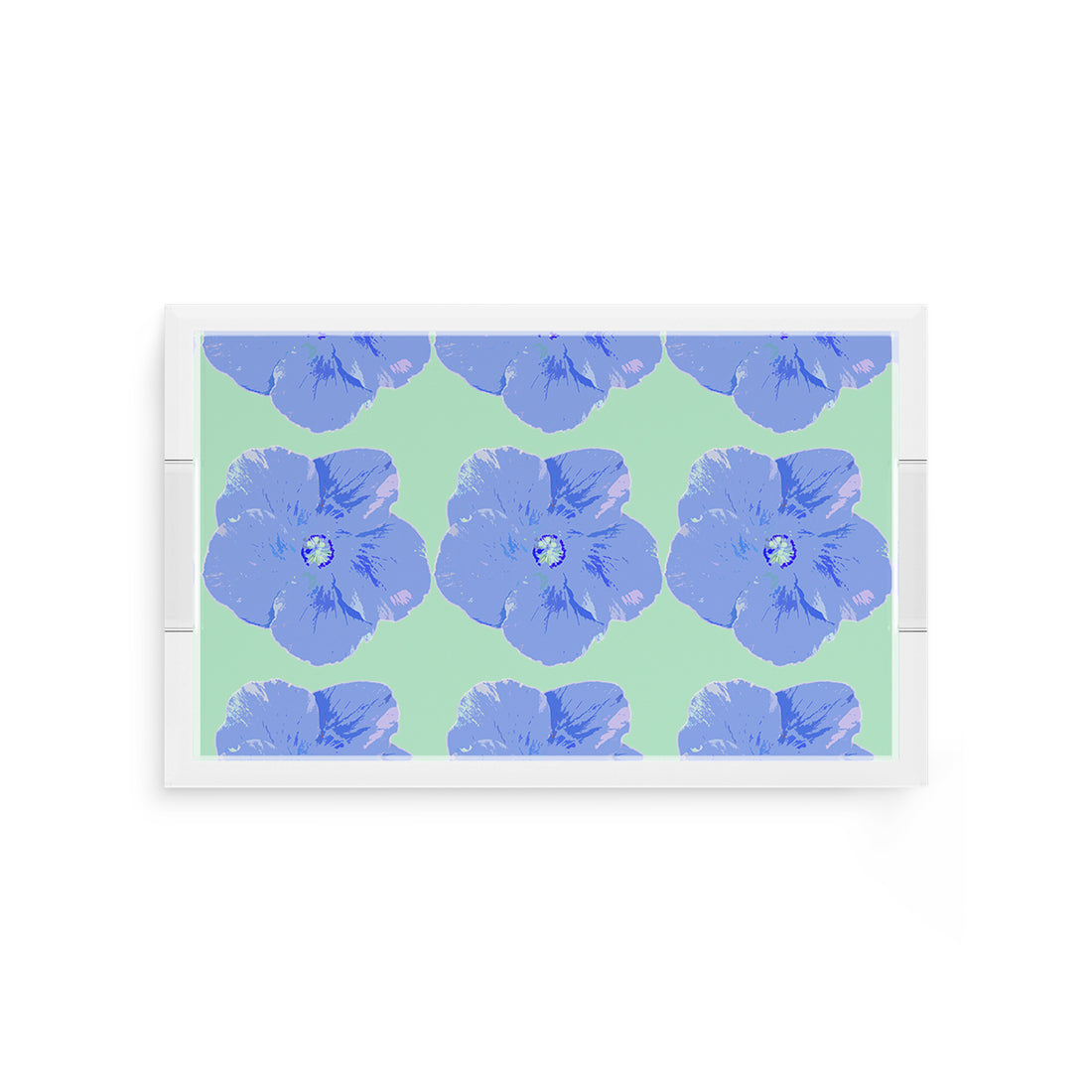 Hibiscus Clematis 12.5X7.75 Acrylic Tray - nicolettemayer.com
