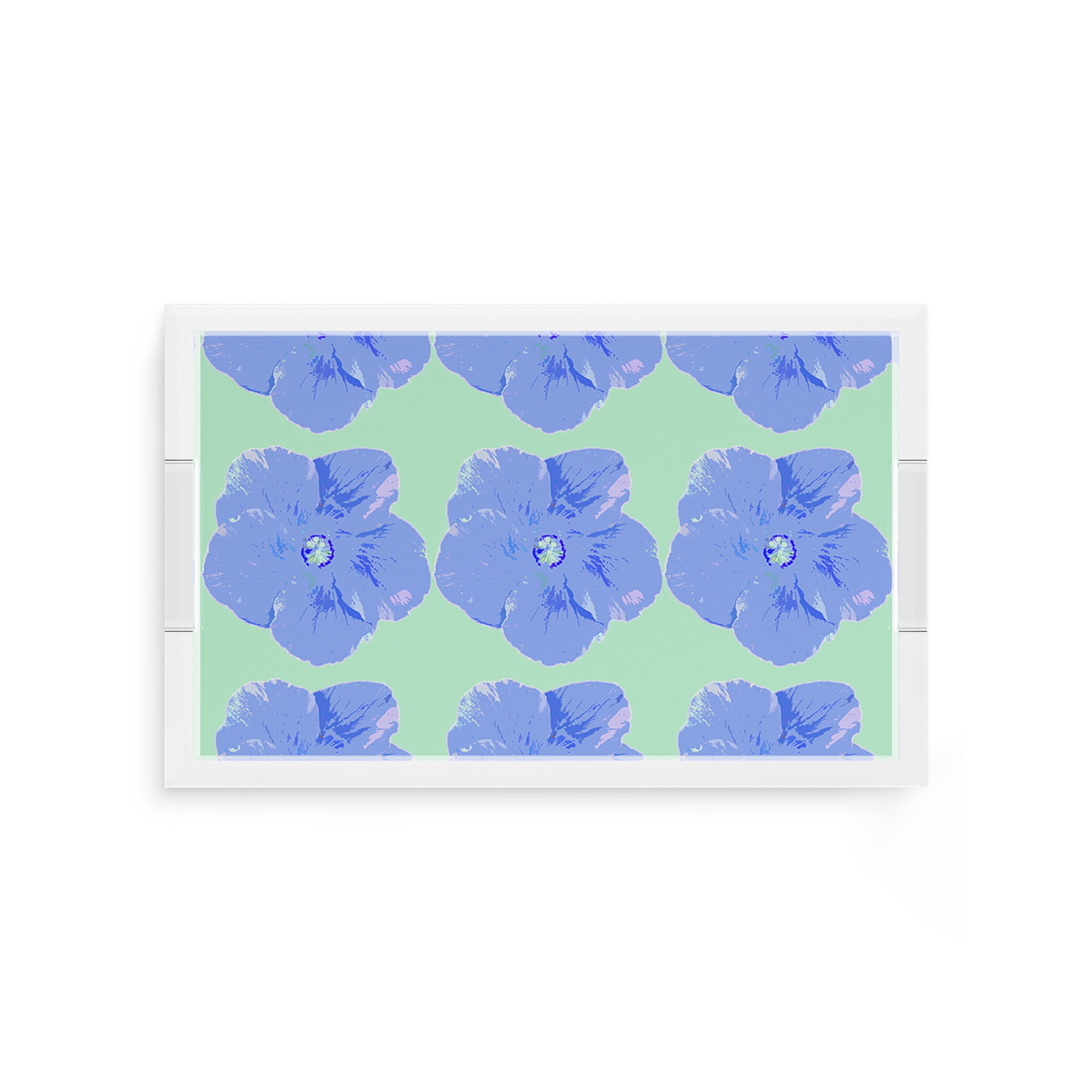 Hibiscus Clematis 12.5X7.75 Acrylic Tray - nicolettemayer.com
