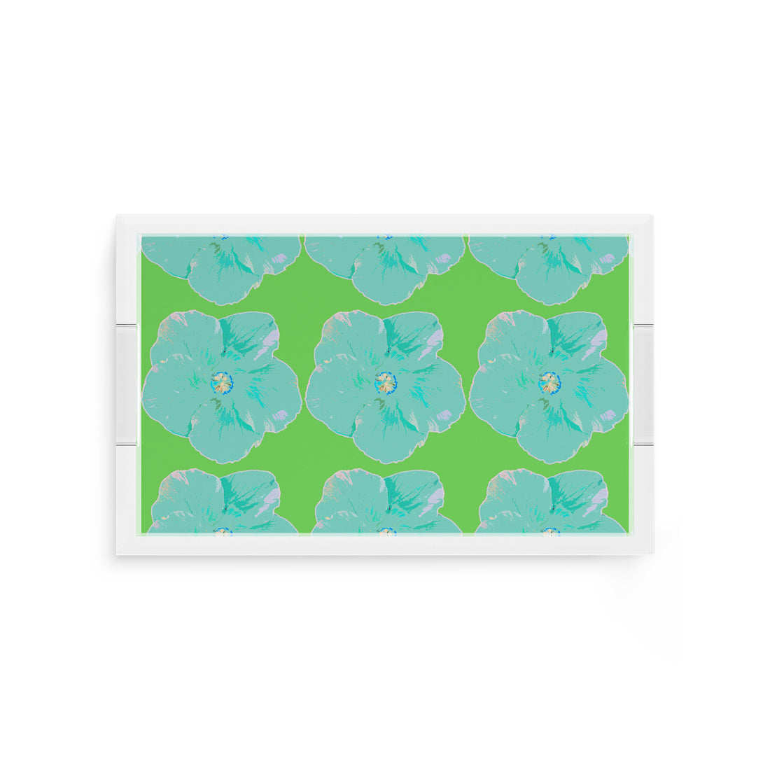 Hibiscus Colony 12.5X7.75 Acrylic Tray - nicolettemayer.com
