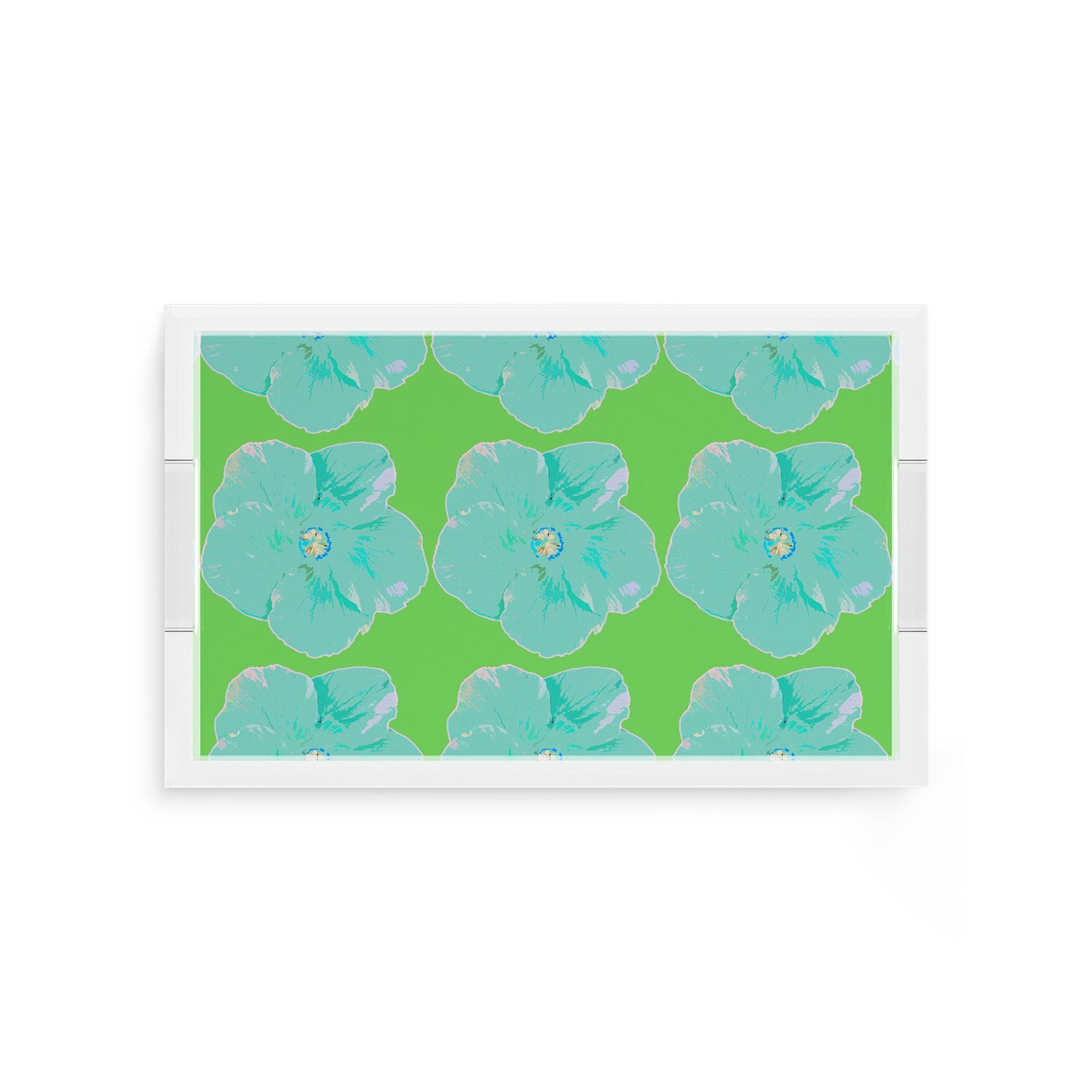 Hibiscus Colony 12.5X7.75 Acrylic Tray - nicolettemayer.com
