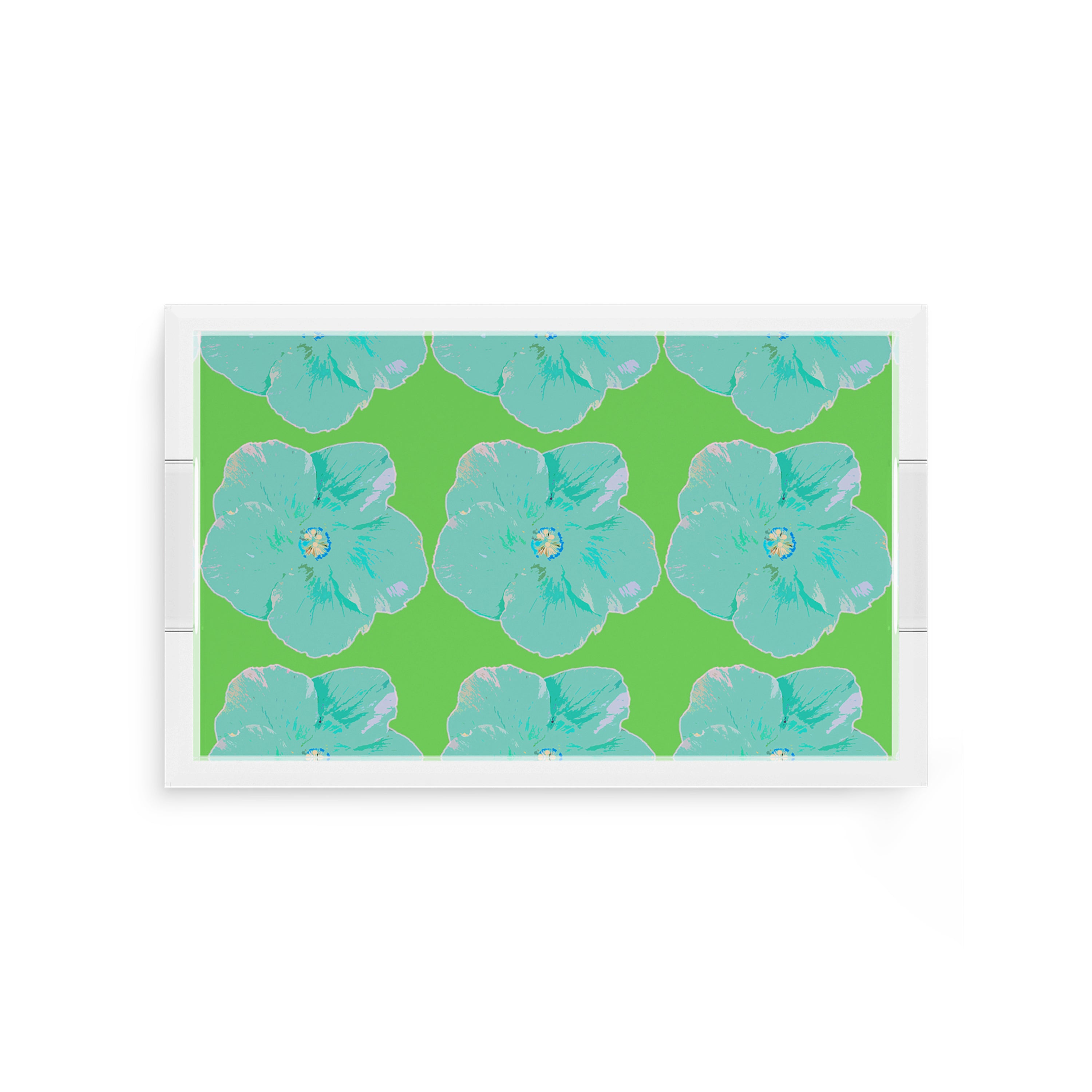 Hibiscus Colony 12.5X7.75 Acrylic Tray - nicolettemayer.com
