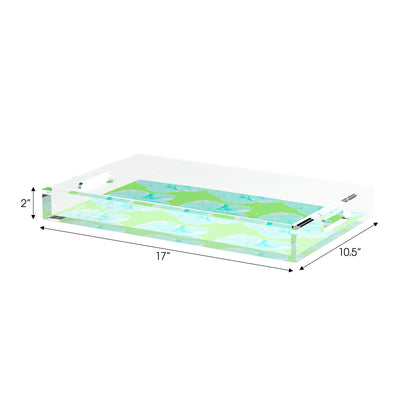 Hibiscus Colony 17X10.5 Acrylic Tray - nicolettemayer.com
