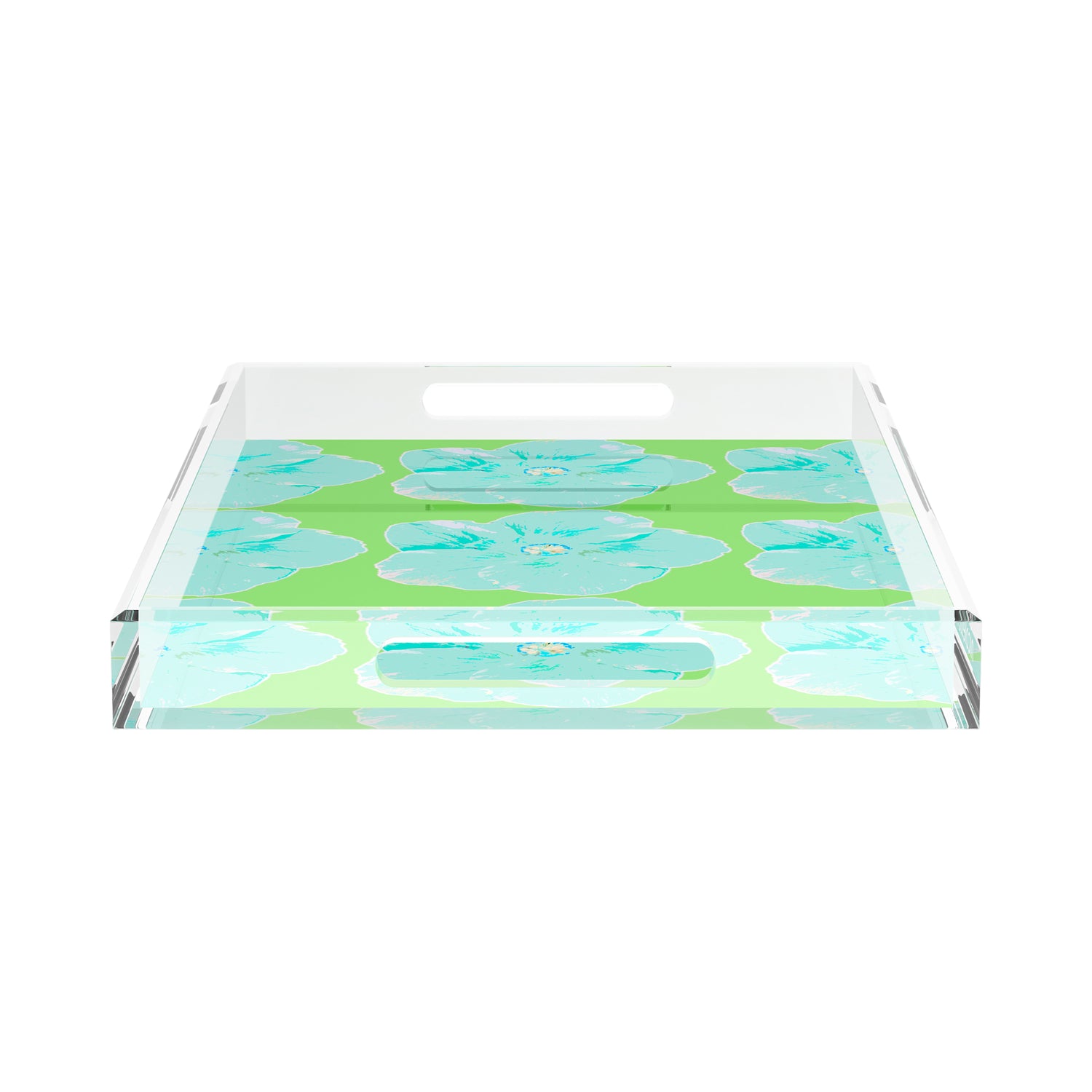 Hibiscus Colony 22.5X14.5 Acrylic Tray - nicolettemayer.com
