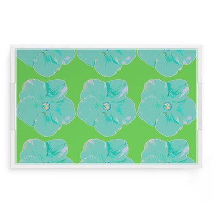 Hibiscus Colony 22.5X14.5 Acrylic Tray - nicolettemayer.com

