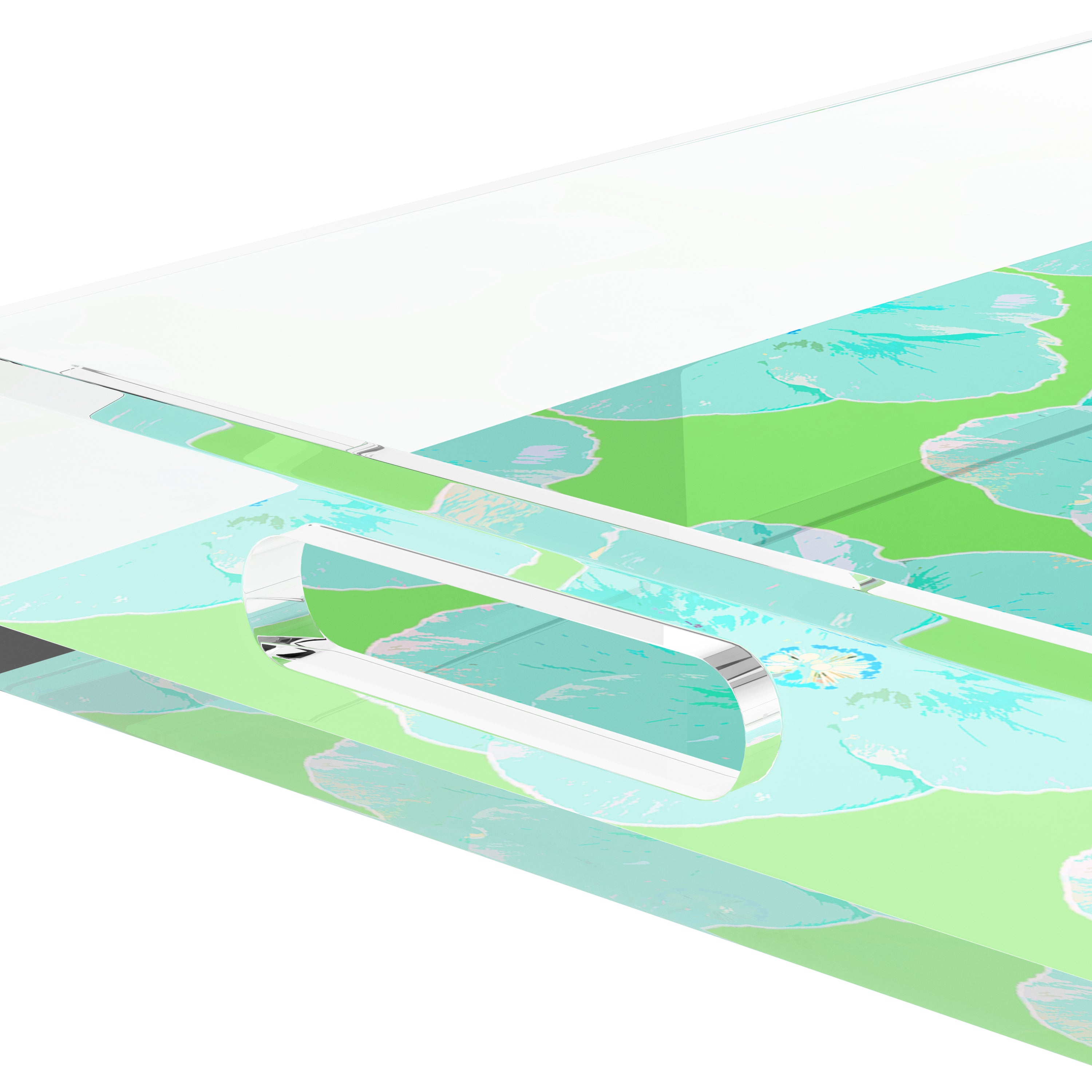 Hibiscus Colony 22.5X14.5 Acrylic Tray - nicolettemayer.com
