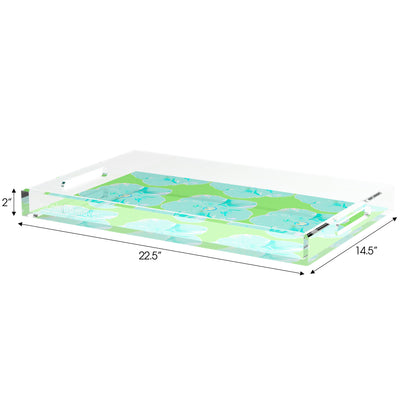 Hibiscus Colony 22.5X14.5 Acrylic Tray - nicolettemayer.com
