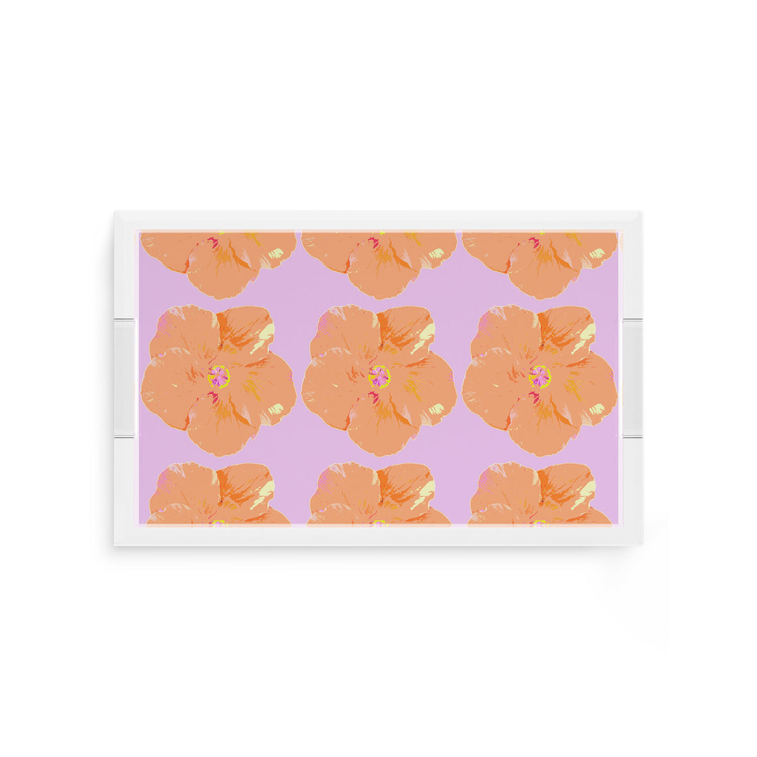 Hibiscus Lilac 12.5X7.75 Acrylic Tray - nicolettemayer.com
