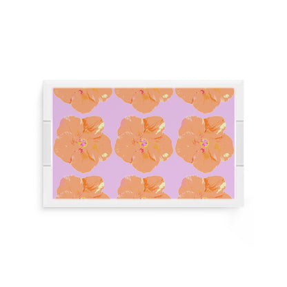 Hibiscus Lilac 12.5X7.75 Acrylic Tray - nicolettemayer.com
