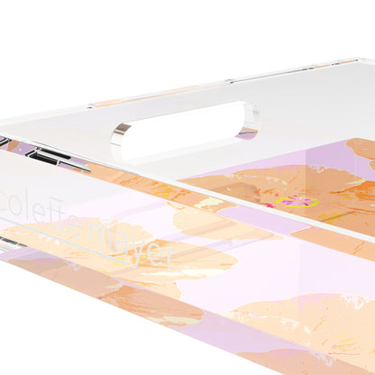 Hibiscus Lilac 12.5X7.75 Acrylic Tray - nicolettemayer.com
