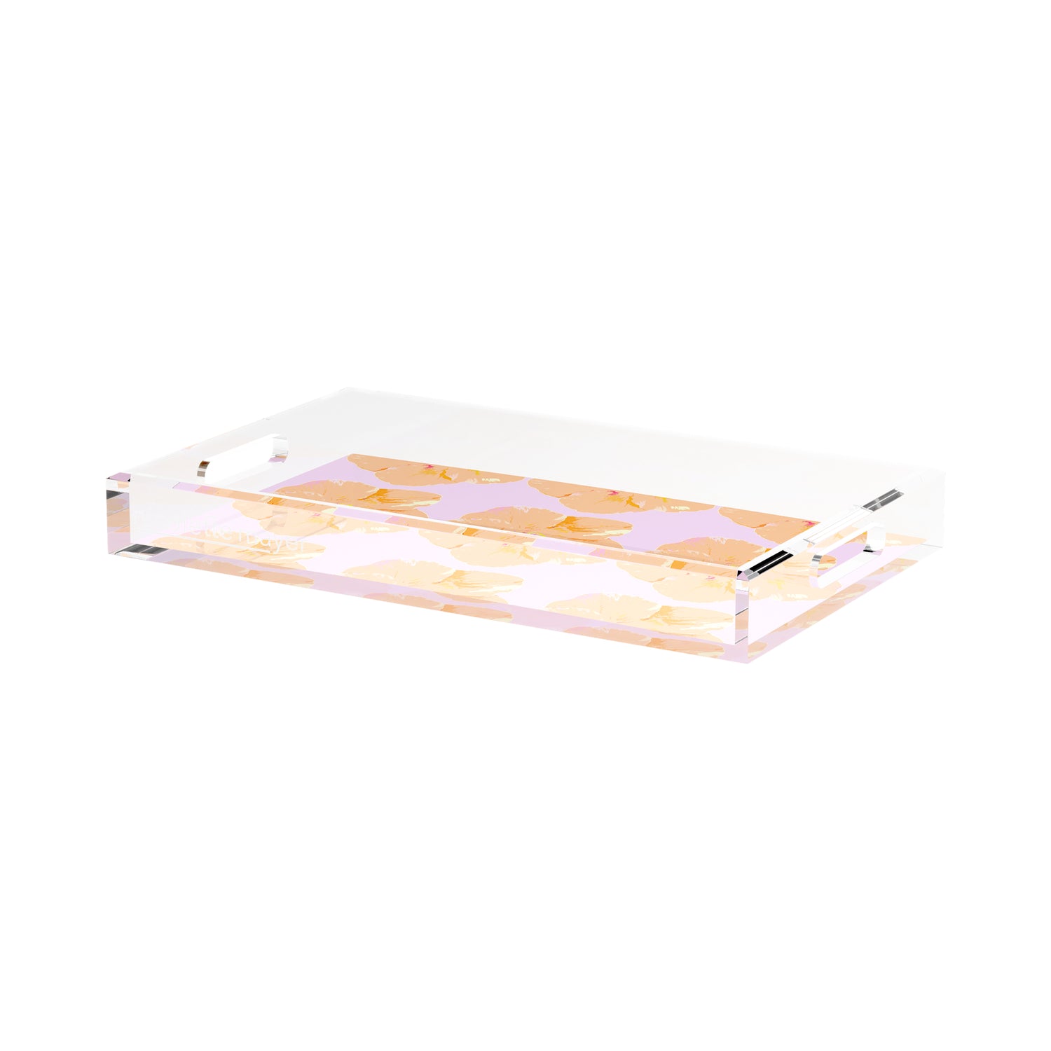 Hibiscus Lilac 17X10.5 Acrylic Tray - nicolettemayer.com
