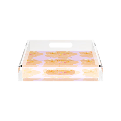 Hibiscus Lilac 17X10.5 Acrylic Tray - nicolettemayer.com
