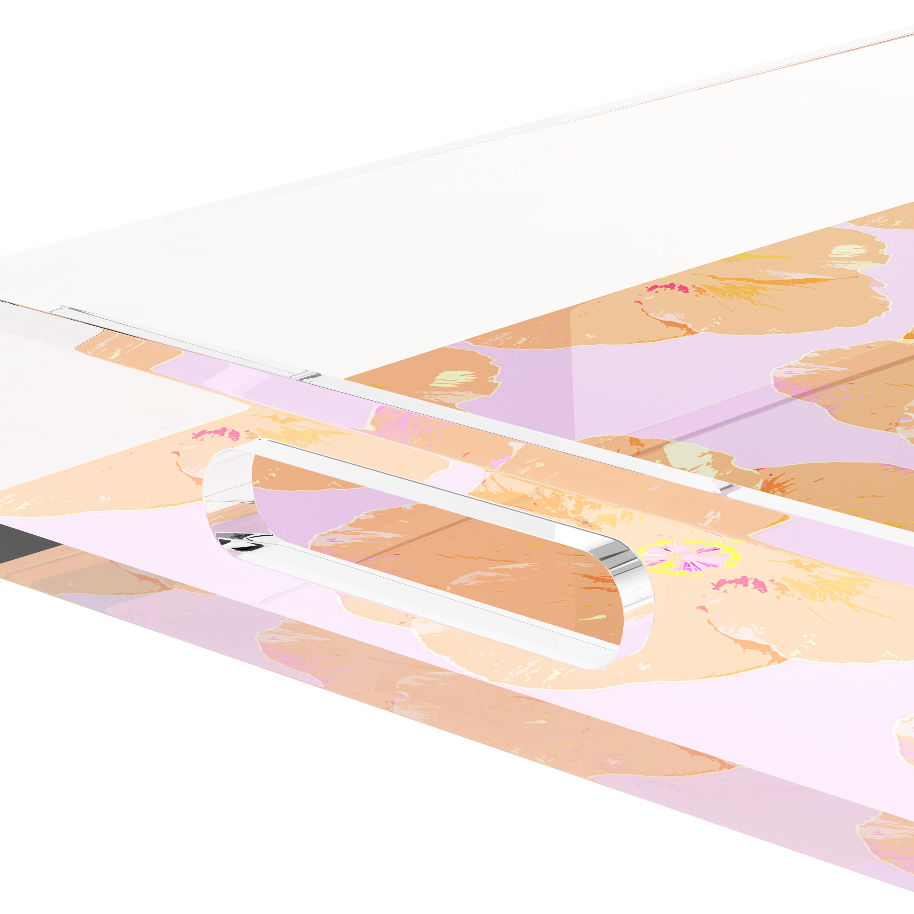 Hibiscus Lilac 22.5X14.5 Acrylic Tray - nicolettemayer.com
